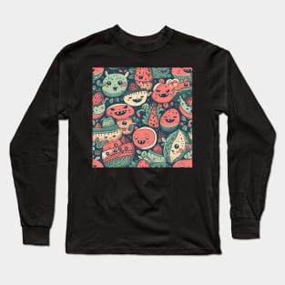 Goofy Expressive Watermelons Long Sleeve T-Shirt